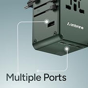 DK Mart 45W Universal Charger Adapter, Supports Laptop Charging: MacBook & Type C Laptop, 3X, 1x USB, 2500W AC Socket, International Worldwide Travel Adapter, PD Charging (DKM-45,  Army Green)