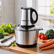 DK Mart Multipurpose 800w Electric Food Chopper 2L | Stainless Steel Bowl