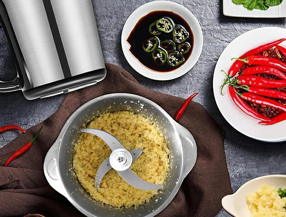 DK Mart Multipurpose 800w Electric Food Chopper 2L | Stainless Steel Bowl